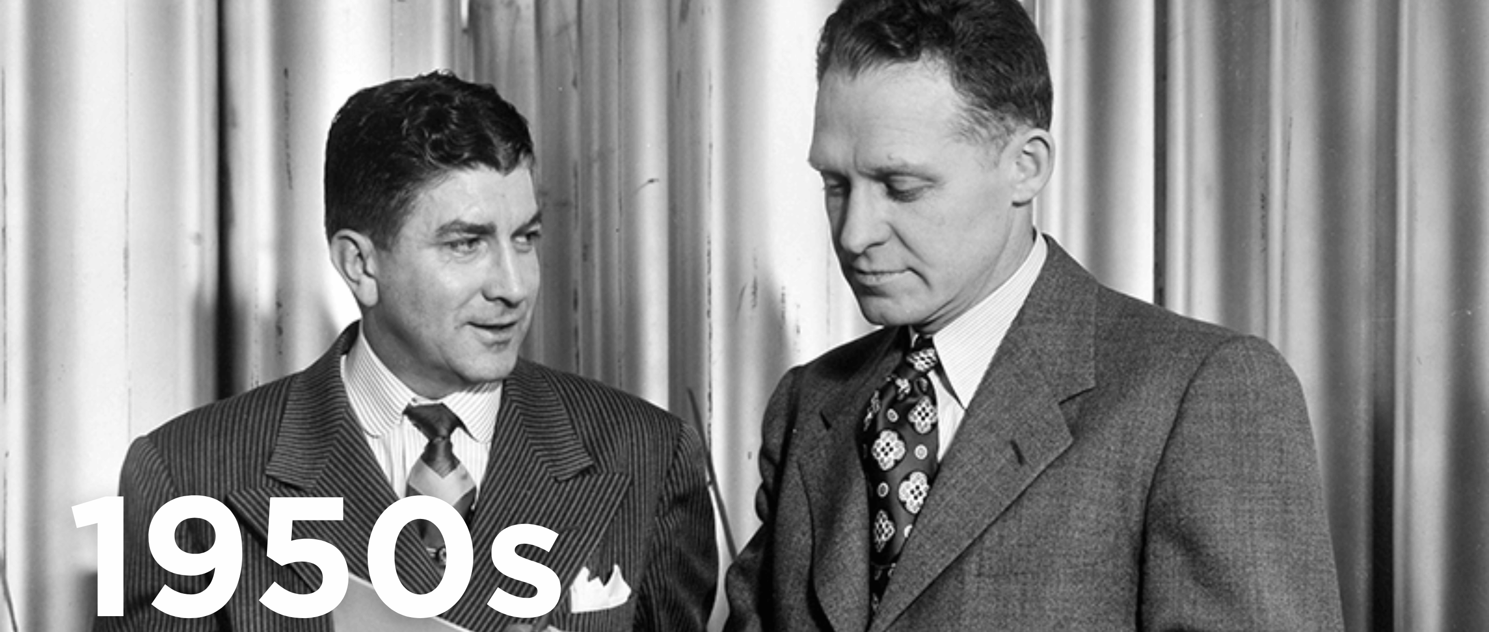 Wayne Thompson and Richard Honkamp at Hydrite’s first chlorine plant.